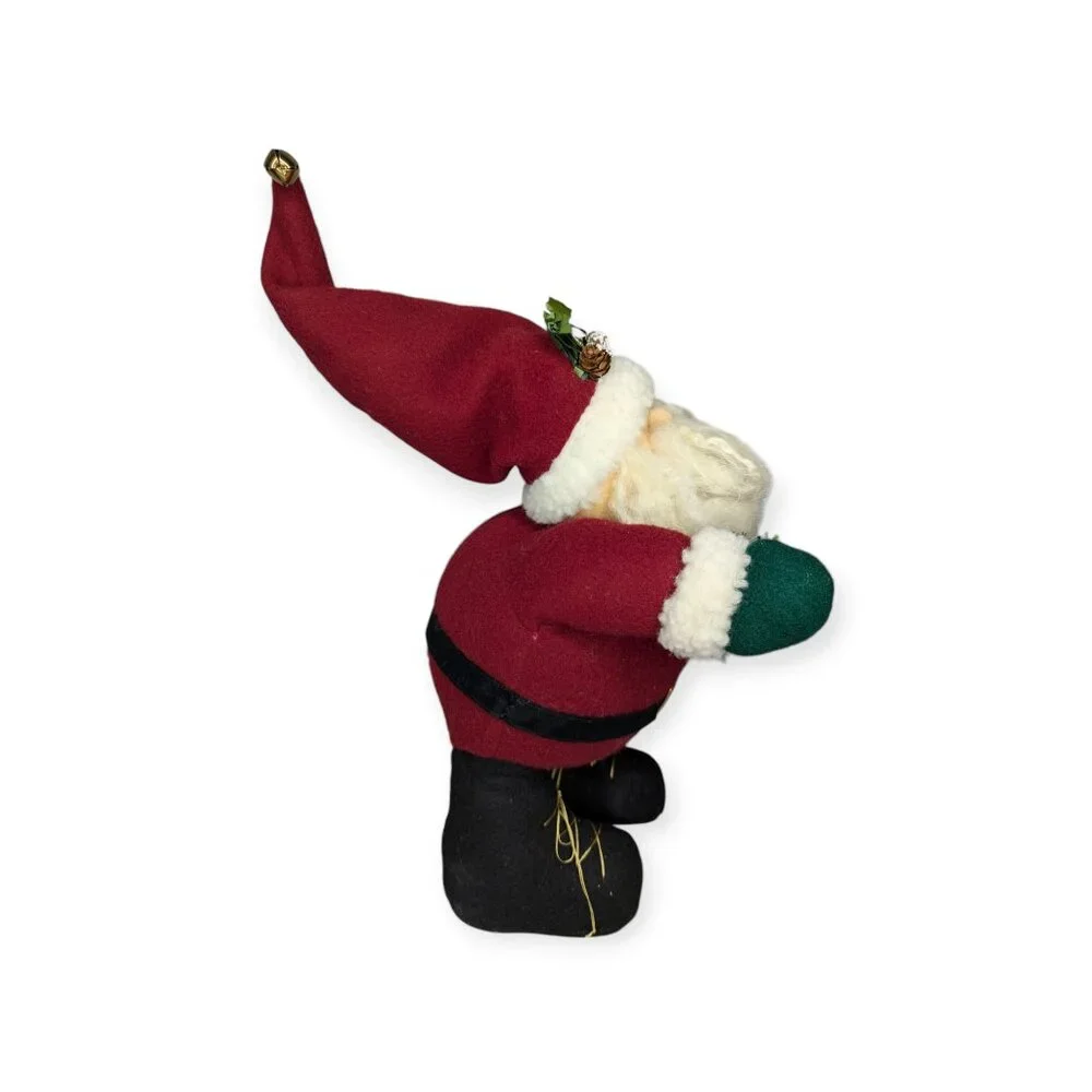 Good Health Ind Free Standing Plush Santa Claus w/ Festive Evergreen Garland